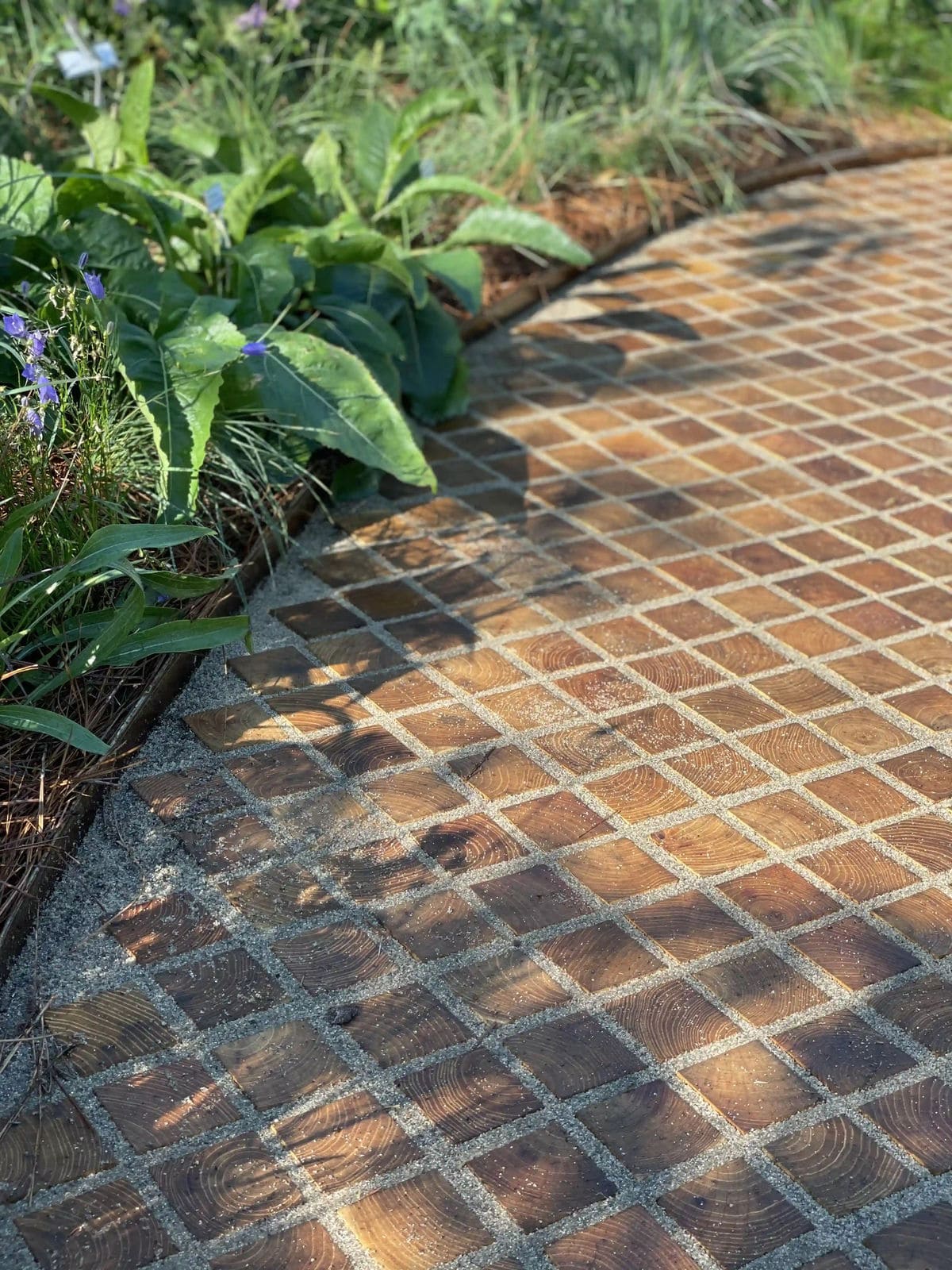 Wooden Block Outdoor Paving Path