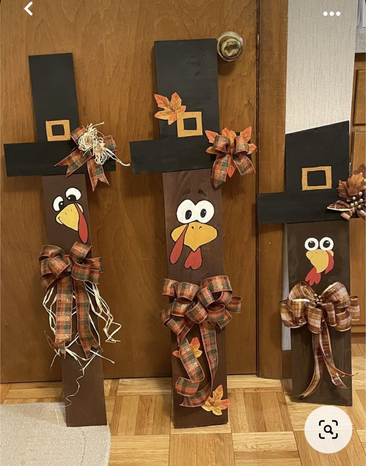 Wooden Plank Turkey Pilgrims