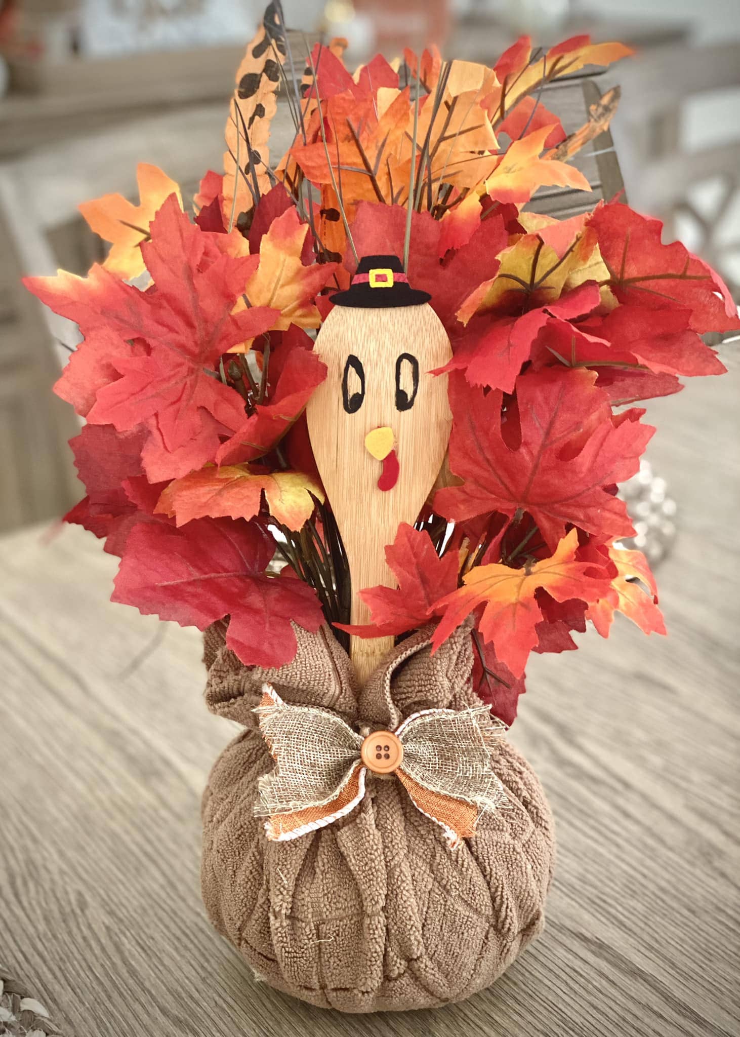 Wooden Spoon Turkey Centerpiece