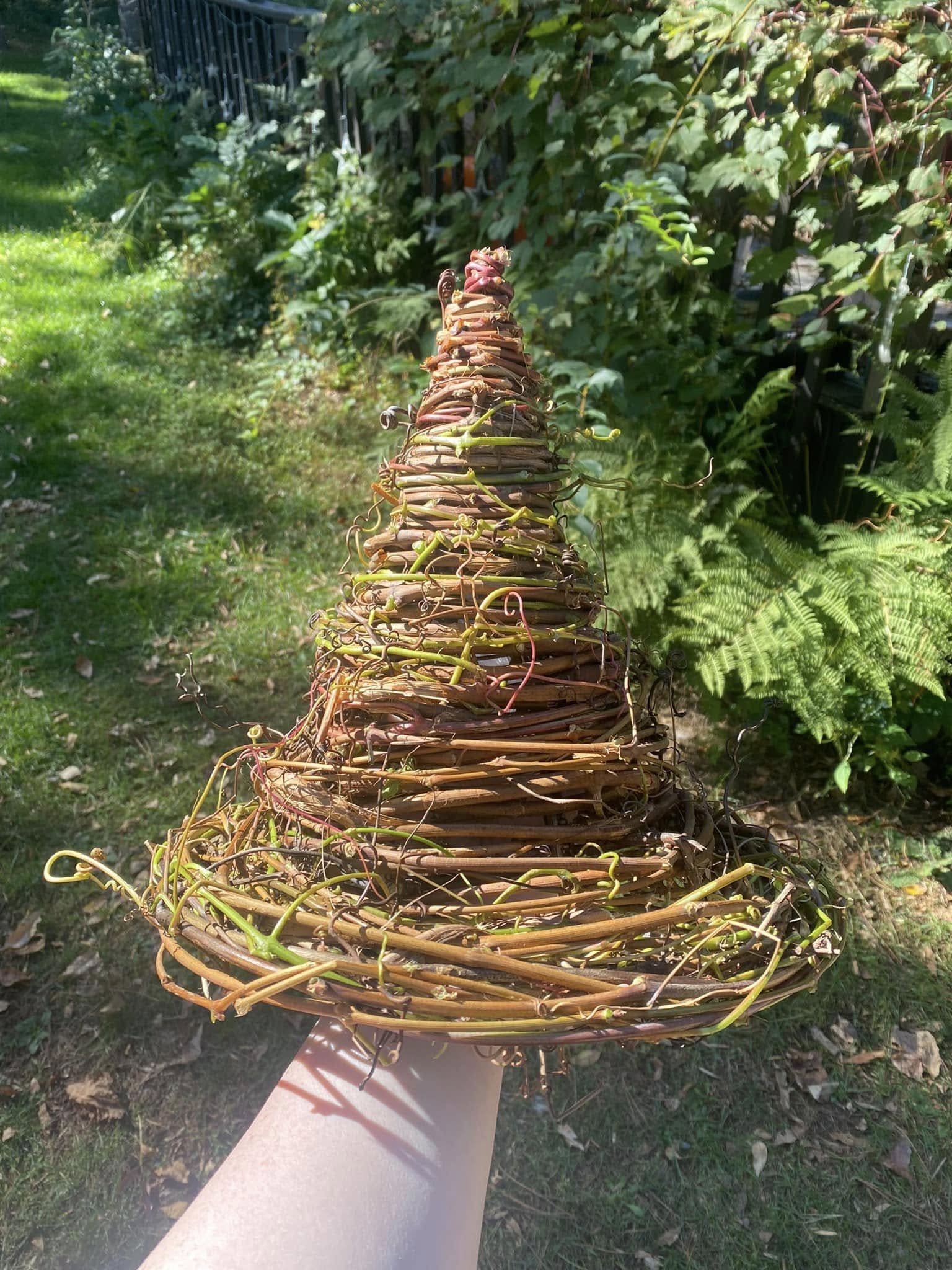 Woven Grapevine Witch Hat