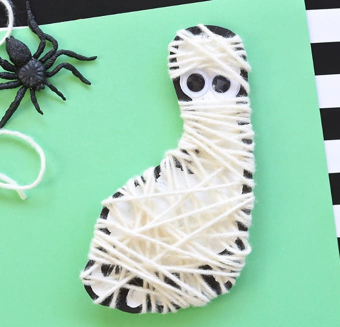 Yarn-Wrapped Footprint Mummy