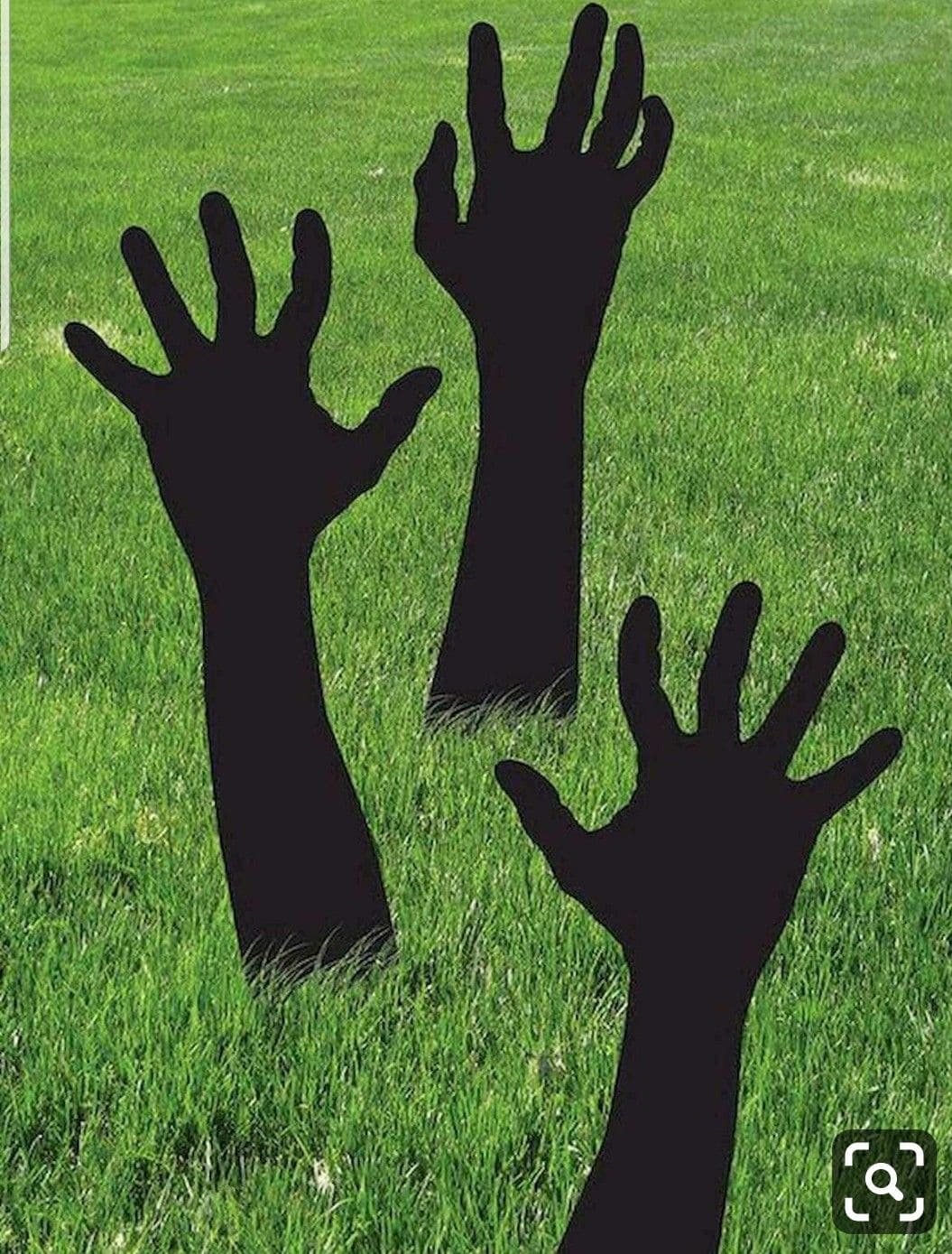 Zombie Hands Lawn Silhouettes