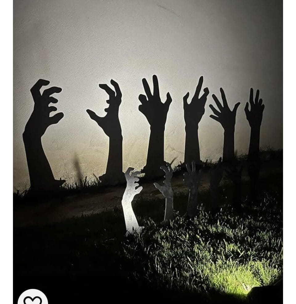 Zombie Hands Reaching Shadow Silhouette Halloween
