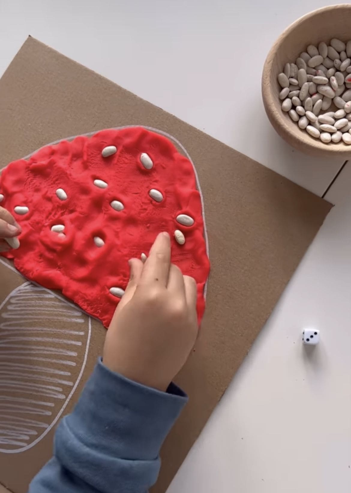 Bean Mosaic Mushroom Craft