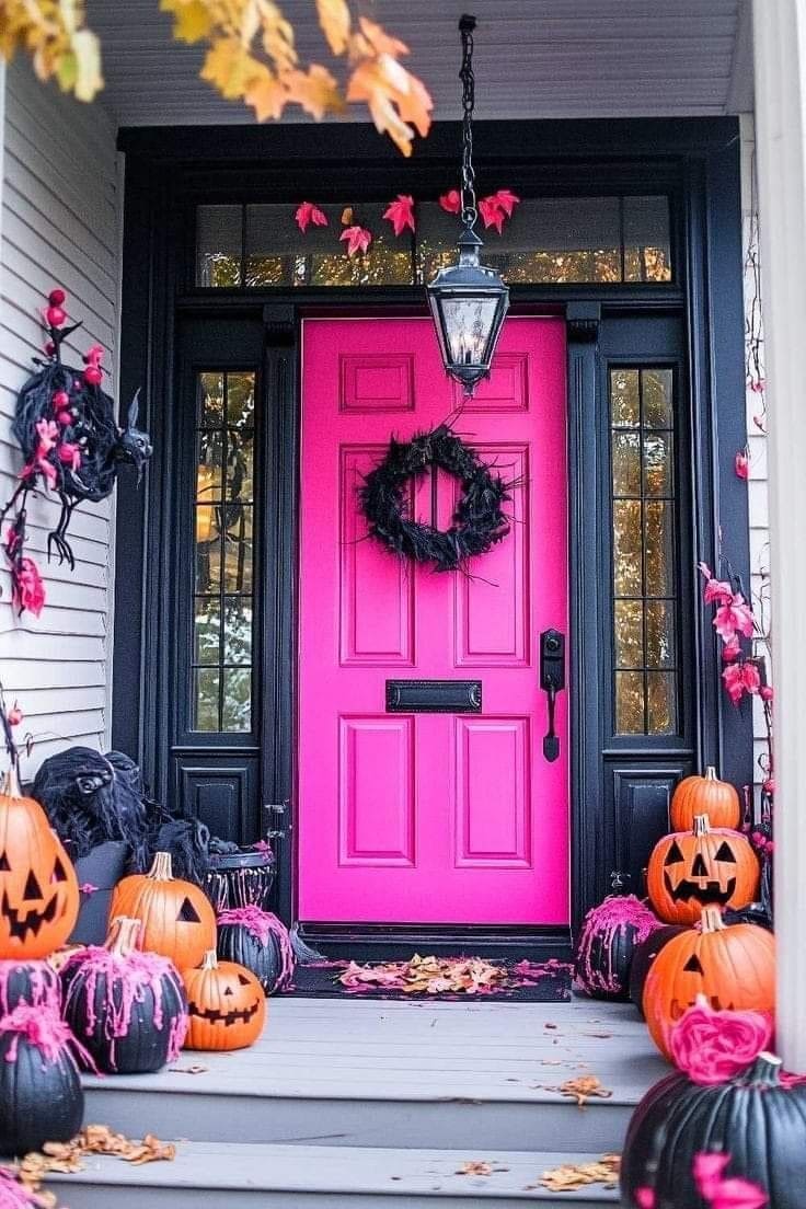 Bold Pink Haunted Entrance