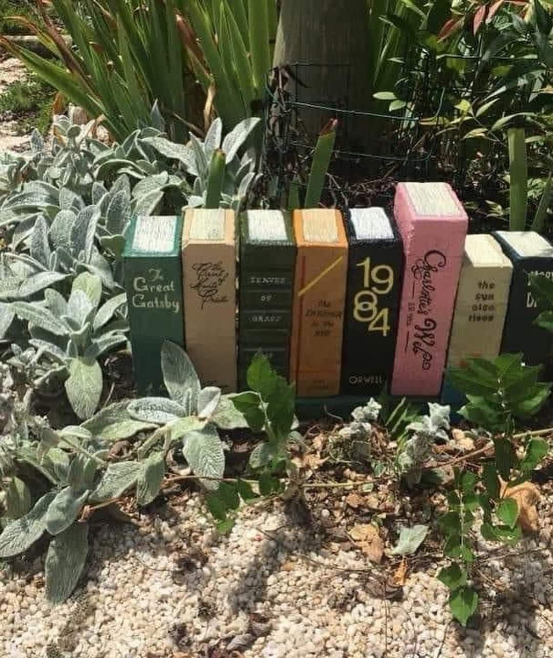 Book-Inspired Brick Garden Border