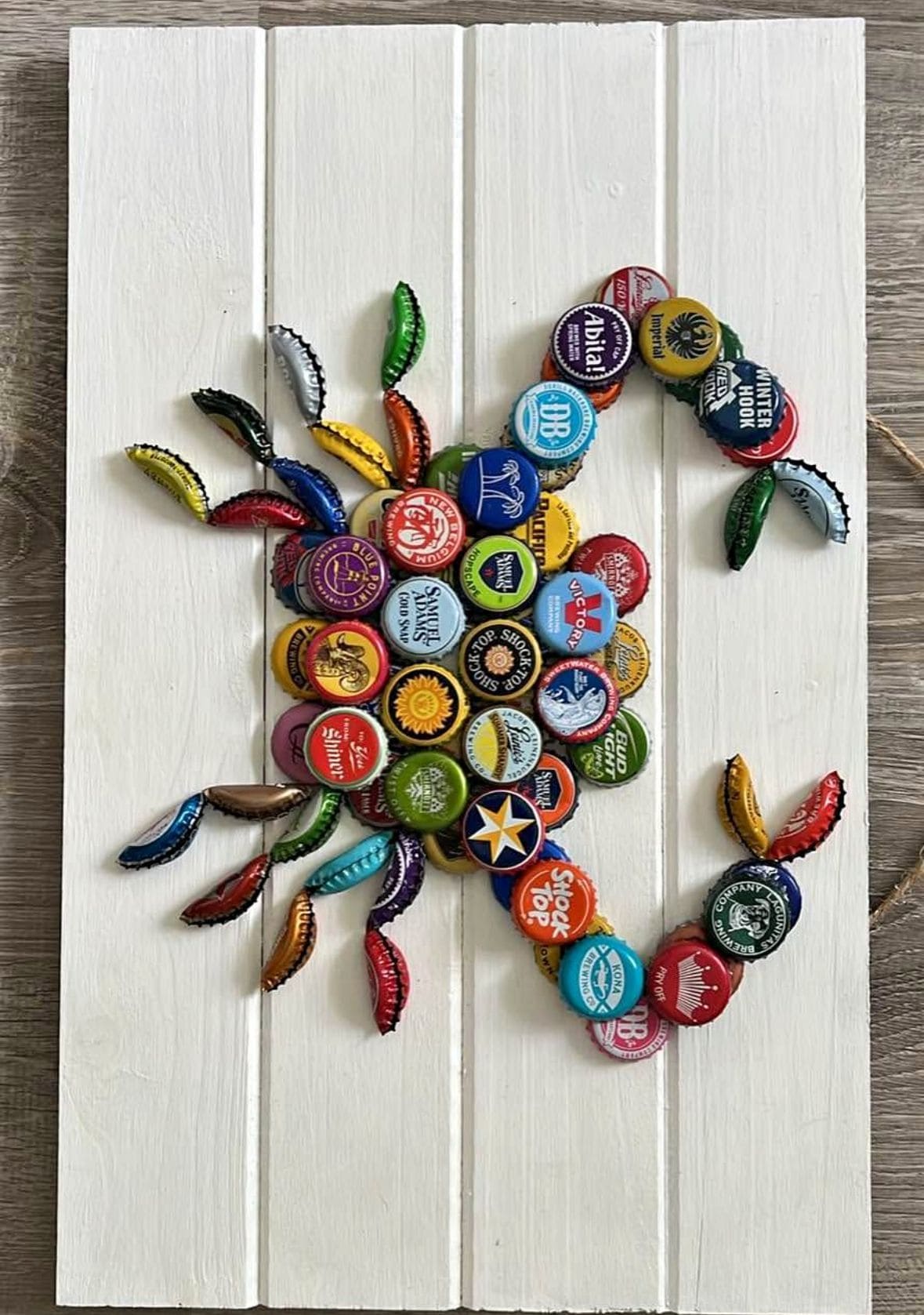 Bottle Cap Lizard Wall Art