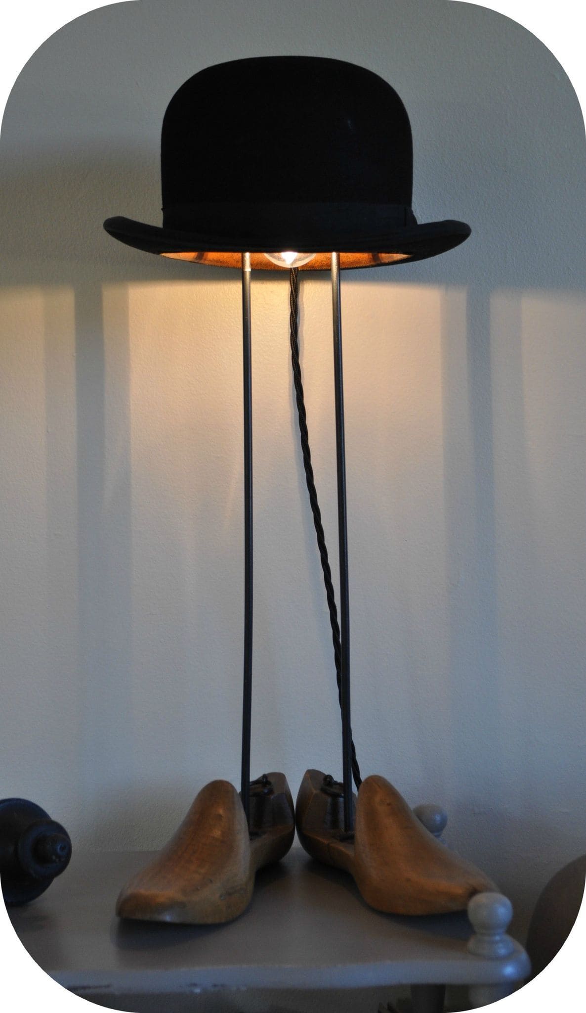 Bowler Hat and Shoe Last Lamp