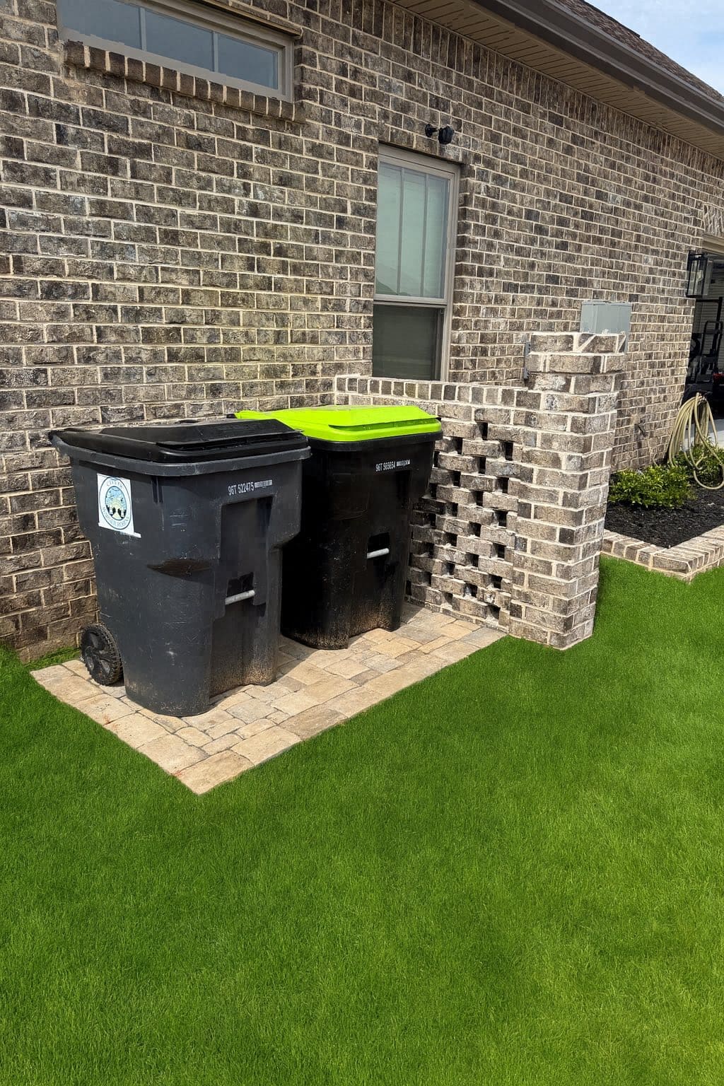 Brick Wall Bin Enclosure