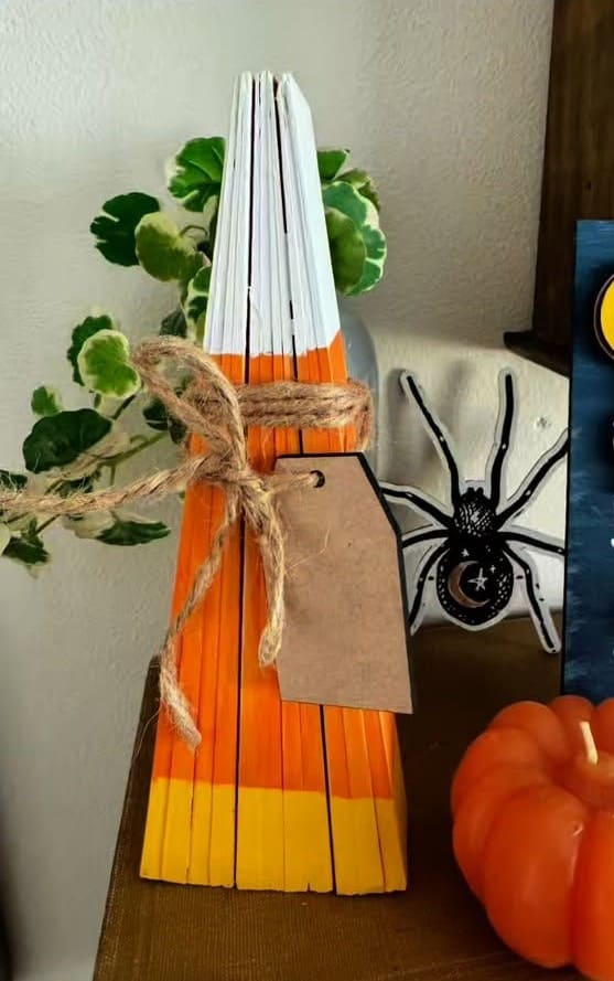 Candy Corn Wood Shim Decoration