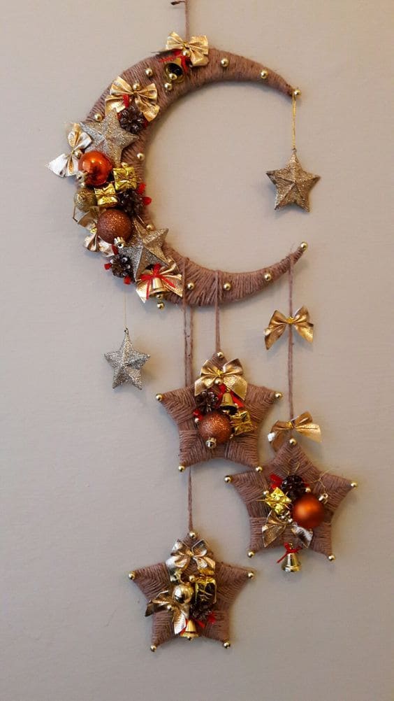Celestial Moon and Stars Hanging