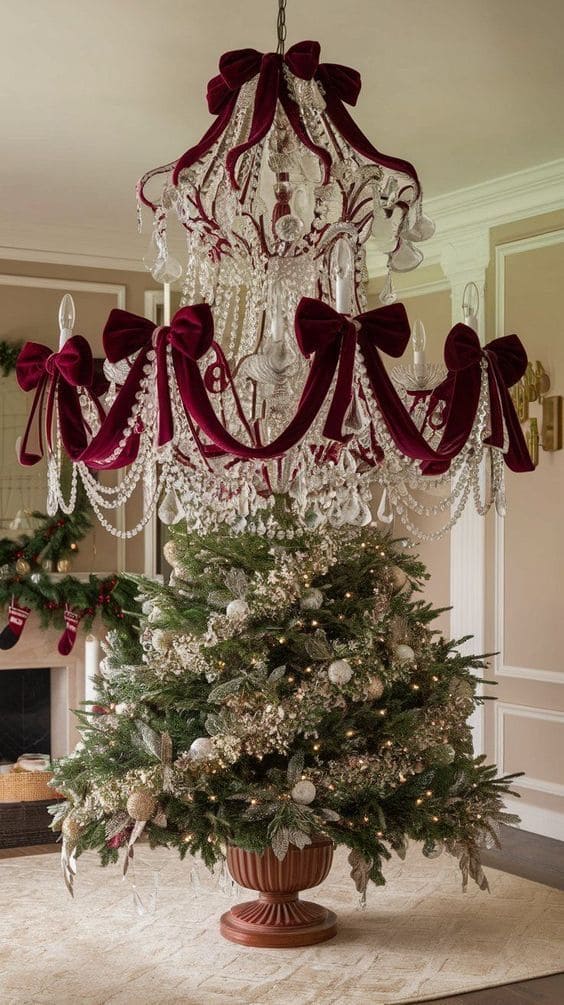 Chandelier and Crystal Christmas Elegance
