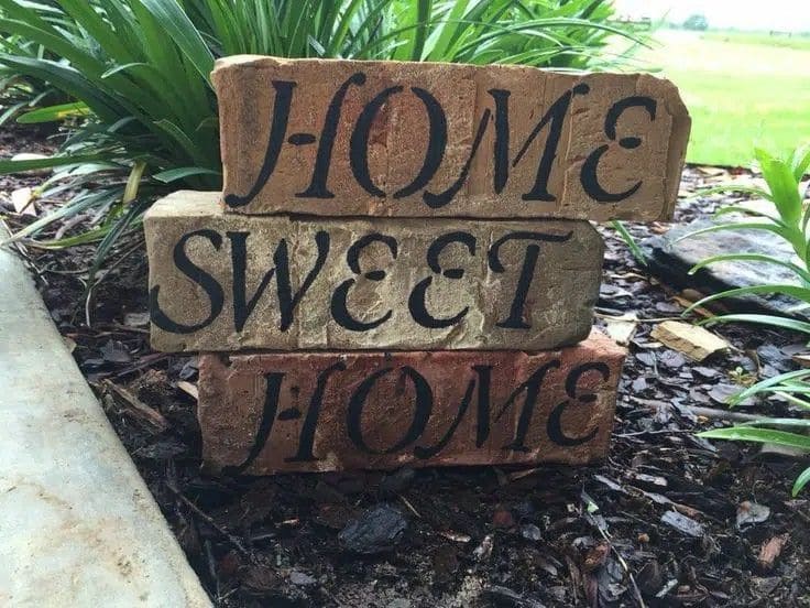 Charming Brick Garden Sign