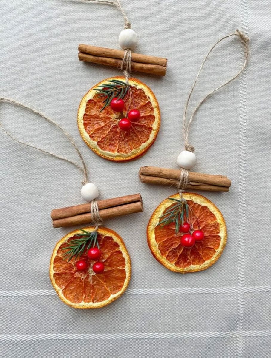 Cinnamon and Citrus Hanging Ornaments