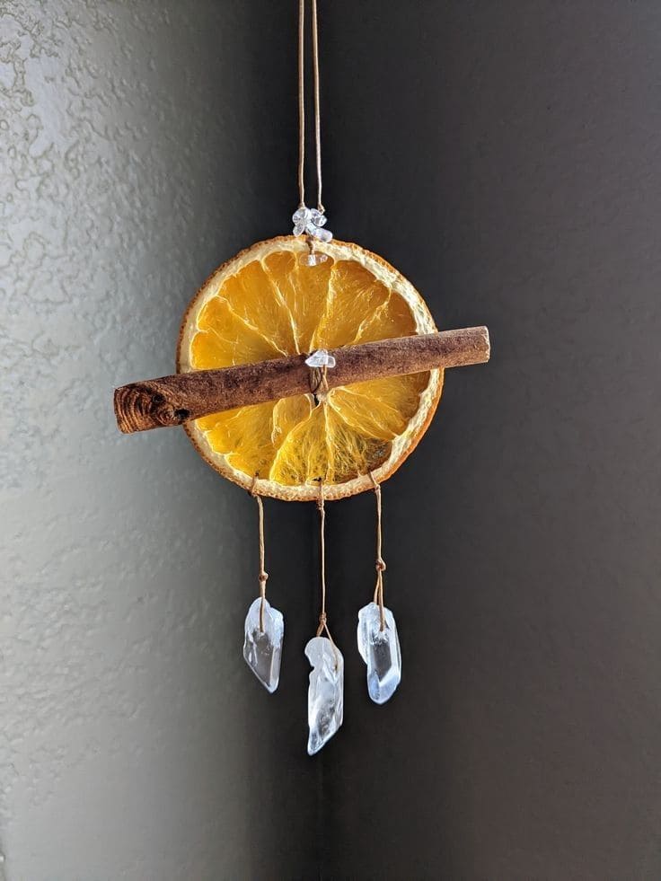 Citrus Crystal Dreamcatcher Ornament