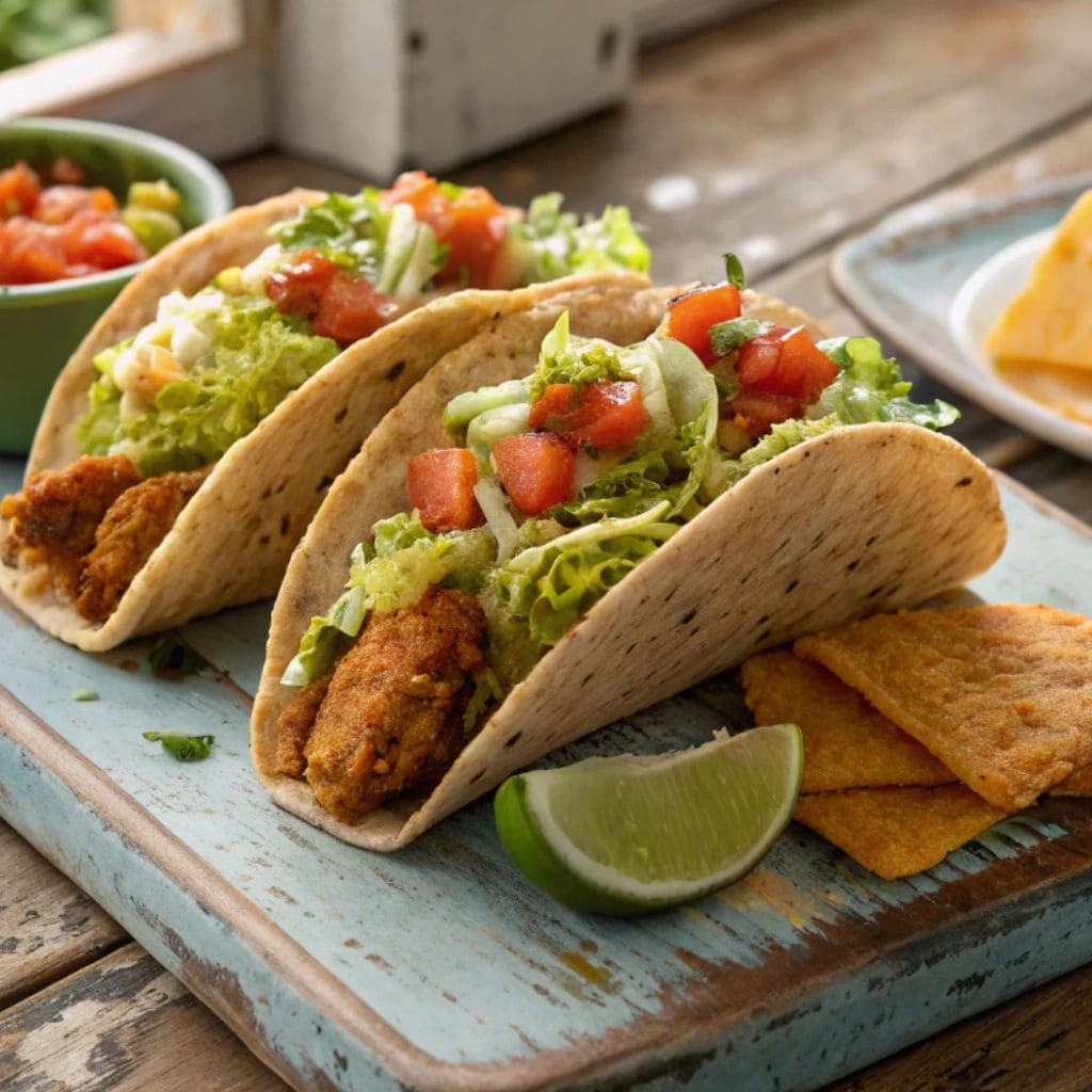 Crispy Turkey Tacos with Fresh Toppings