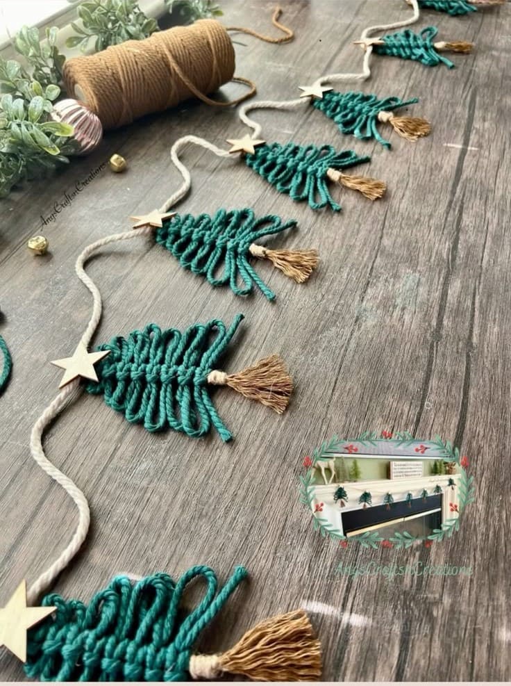 How to Make DIY Macrame Tree Garland