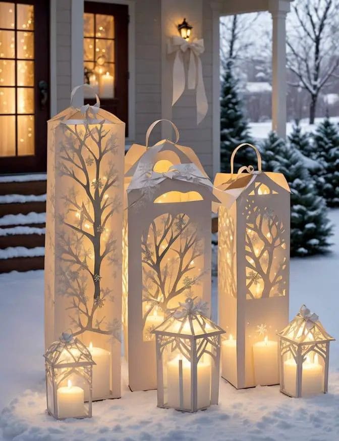 Elegant Winter Lantern Cluster