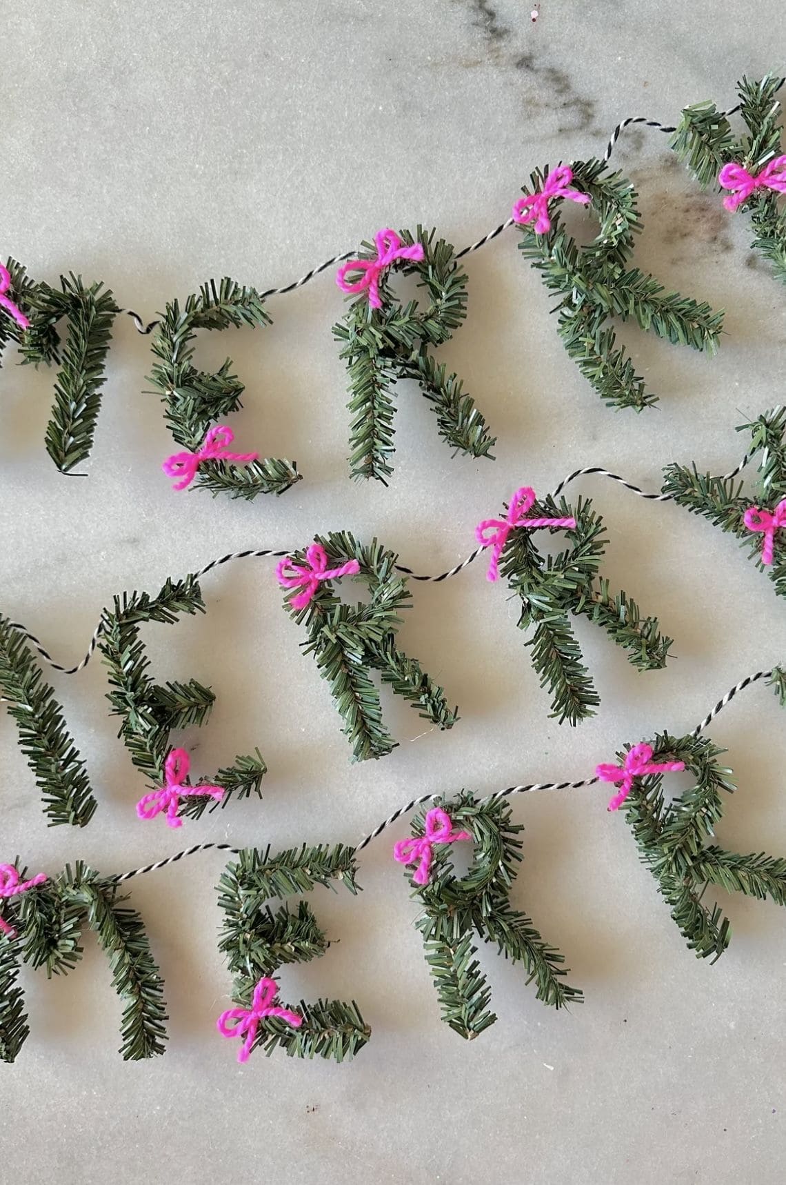 Evergreen Letter Garland