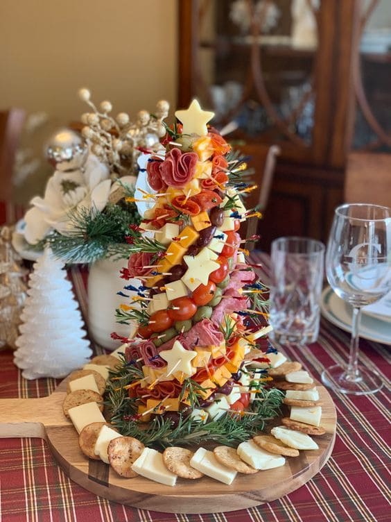 Festive Charcuterie Tree Tower