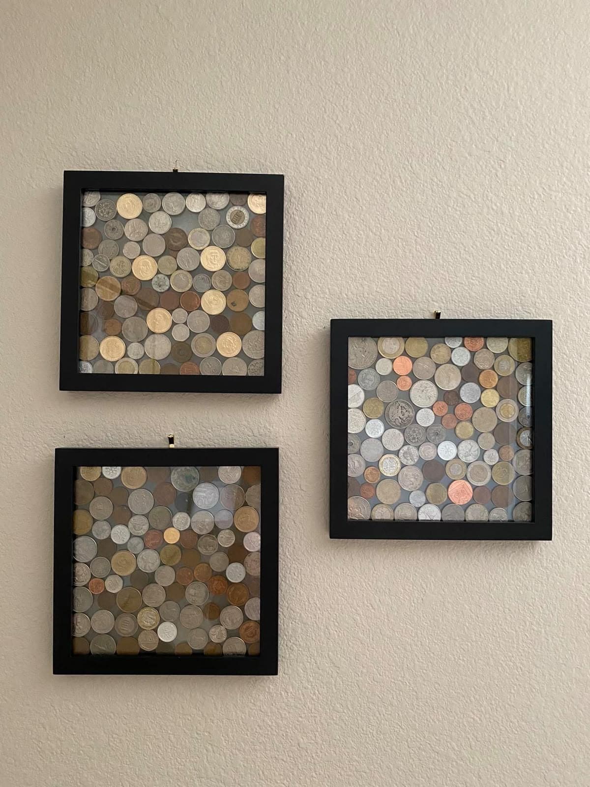 Framed Coin Collection Wall Art