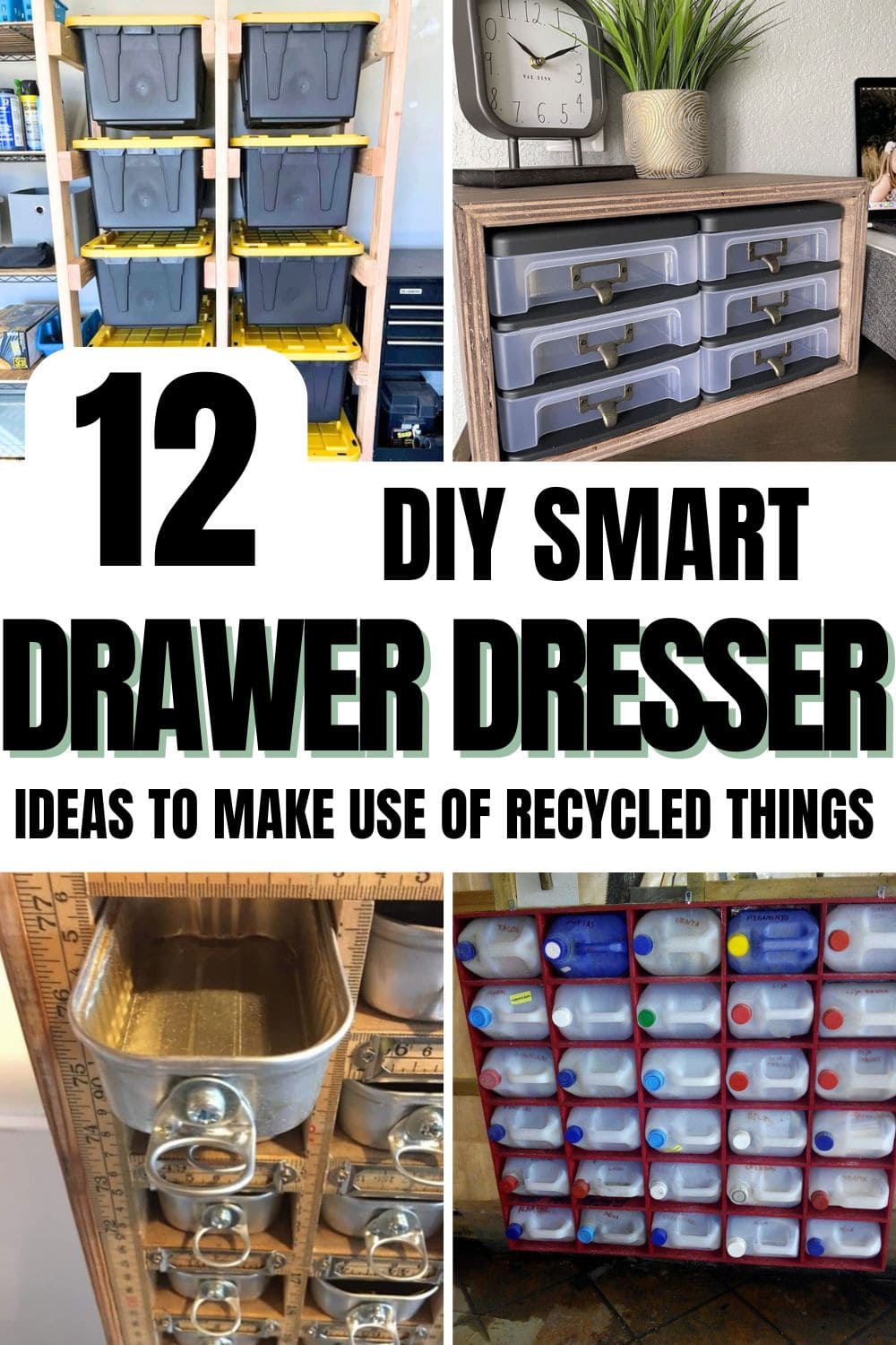 12 Clever DIY Drawer Dressers From Everyday Recycled Finds