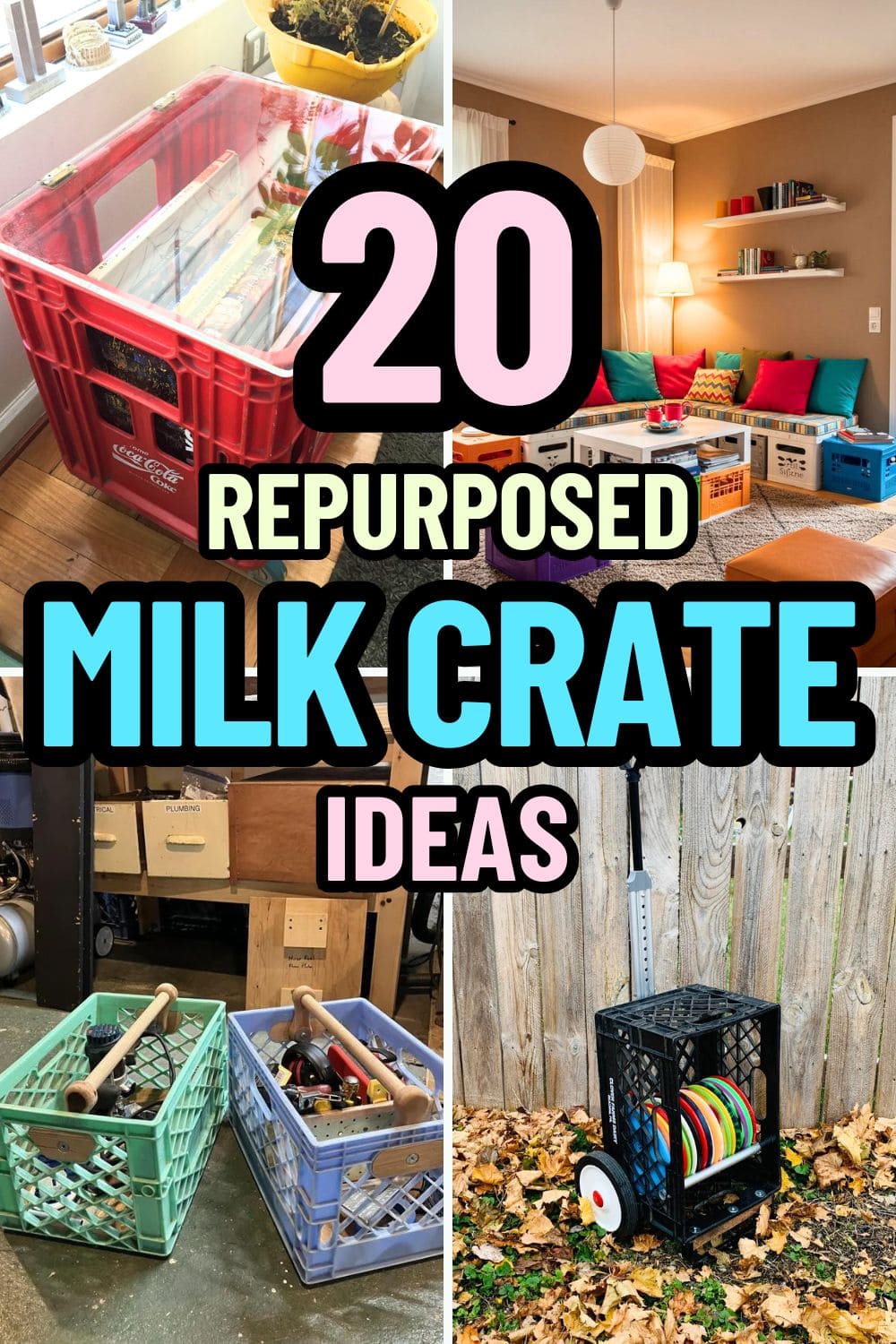 20 Brilliant Ways to Repurpose Old Milk Crates