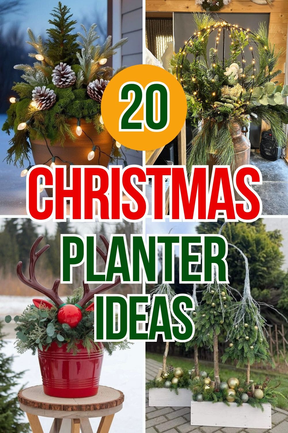20 Stunning DIY Christmas Planters to Welcome the Season