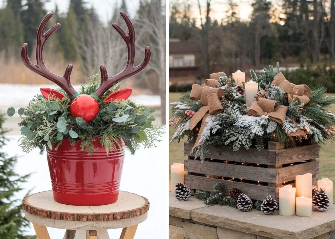 20 Stunning DIY Christmas Planters to Welcome the Season