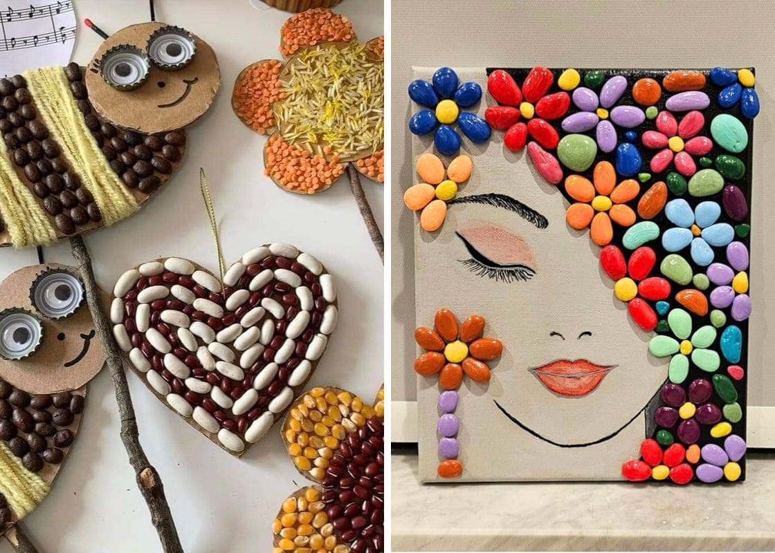 20 Unique Bean Mosaic Art Ideas for Colorful DIY Fun