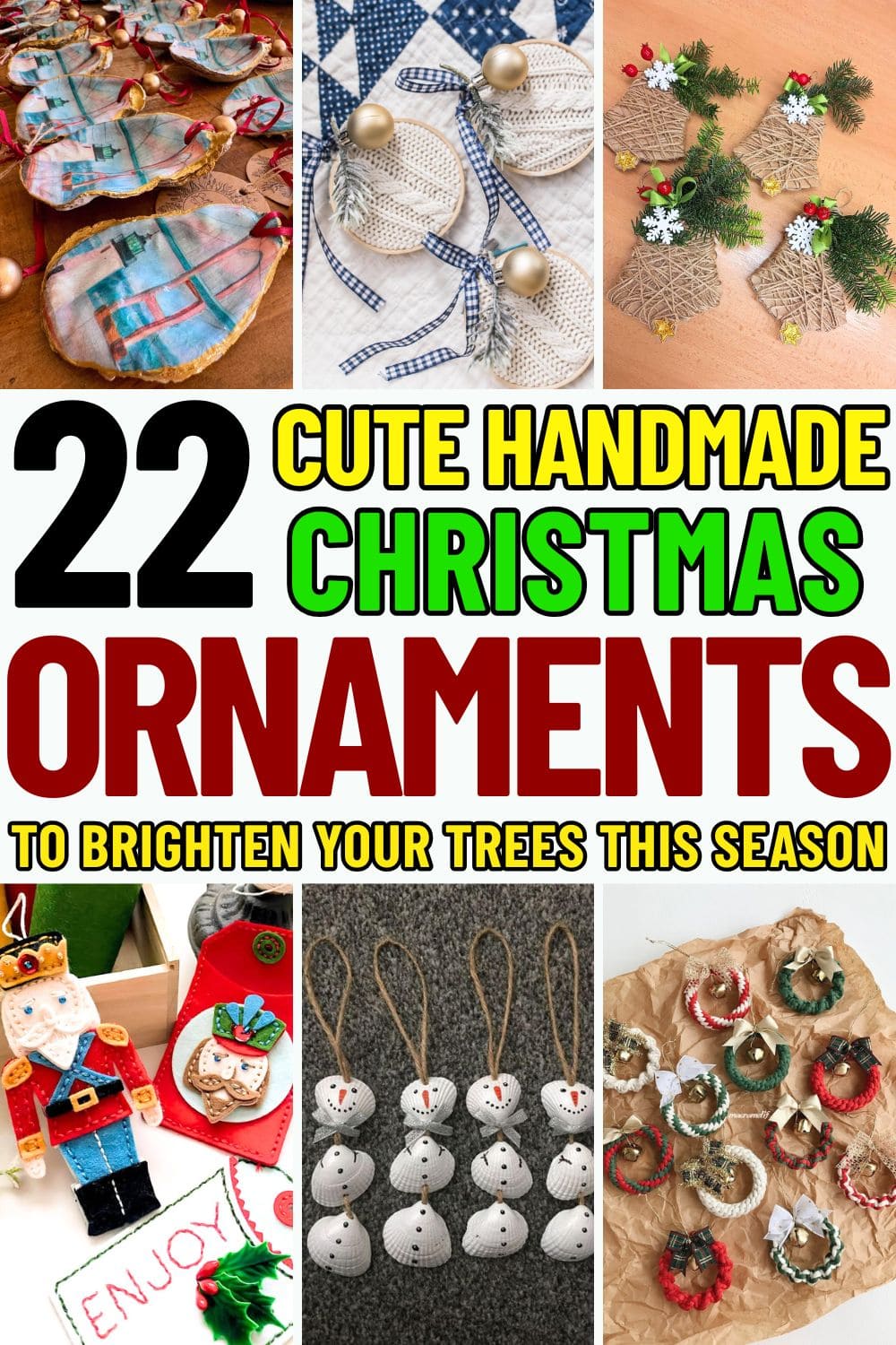22 Cute Handmade Christmas Ornaments to Brighten Your Tree