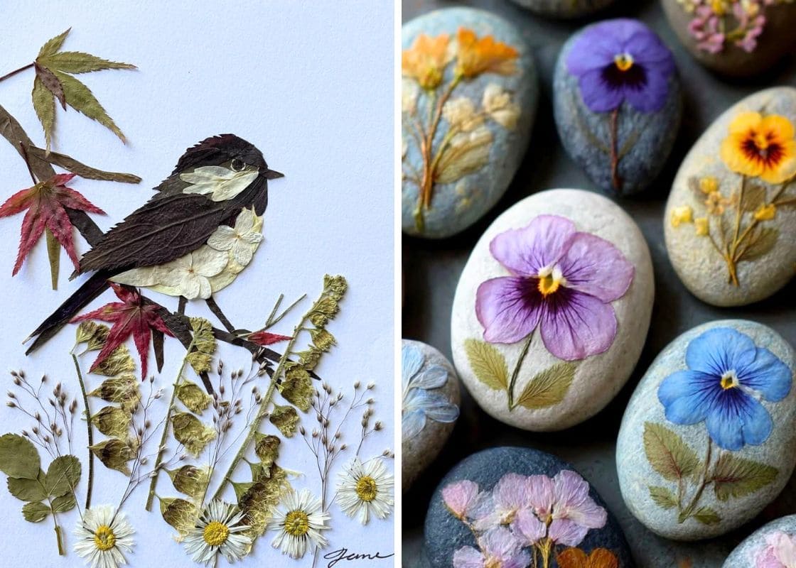 20 Beautiful Pressed Flower and Leaf Art Ideas to Try 20 Beautiful Pressed Flower and Leaf Art Ideas to Try