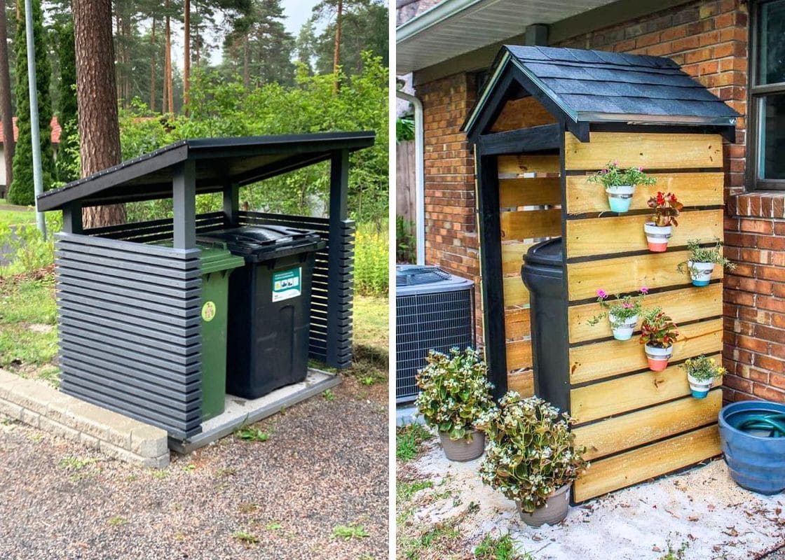 12 Creative Solutions for Hiding Trash Bins Outside
