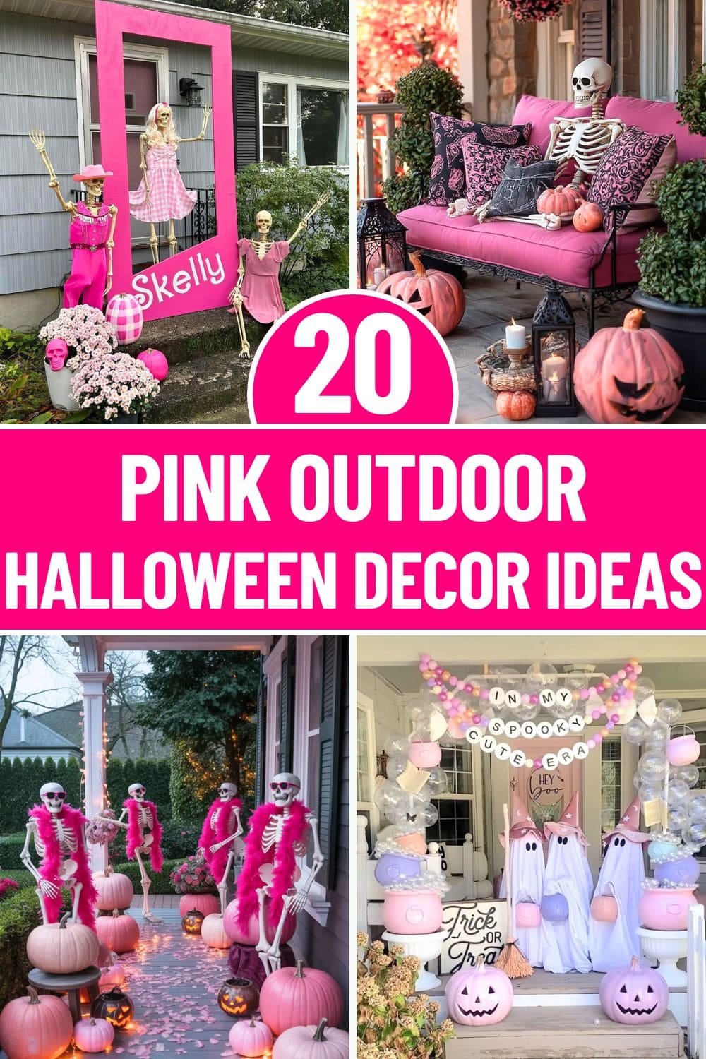 20 Pink Outdoor Halloween Decor Ideas That Mix Spooky With Sweet