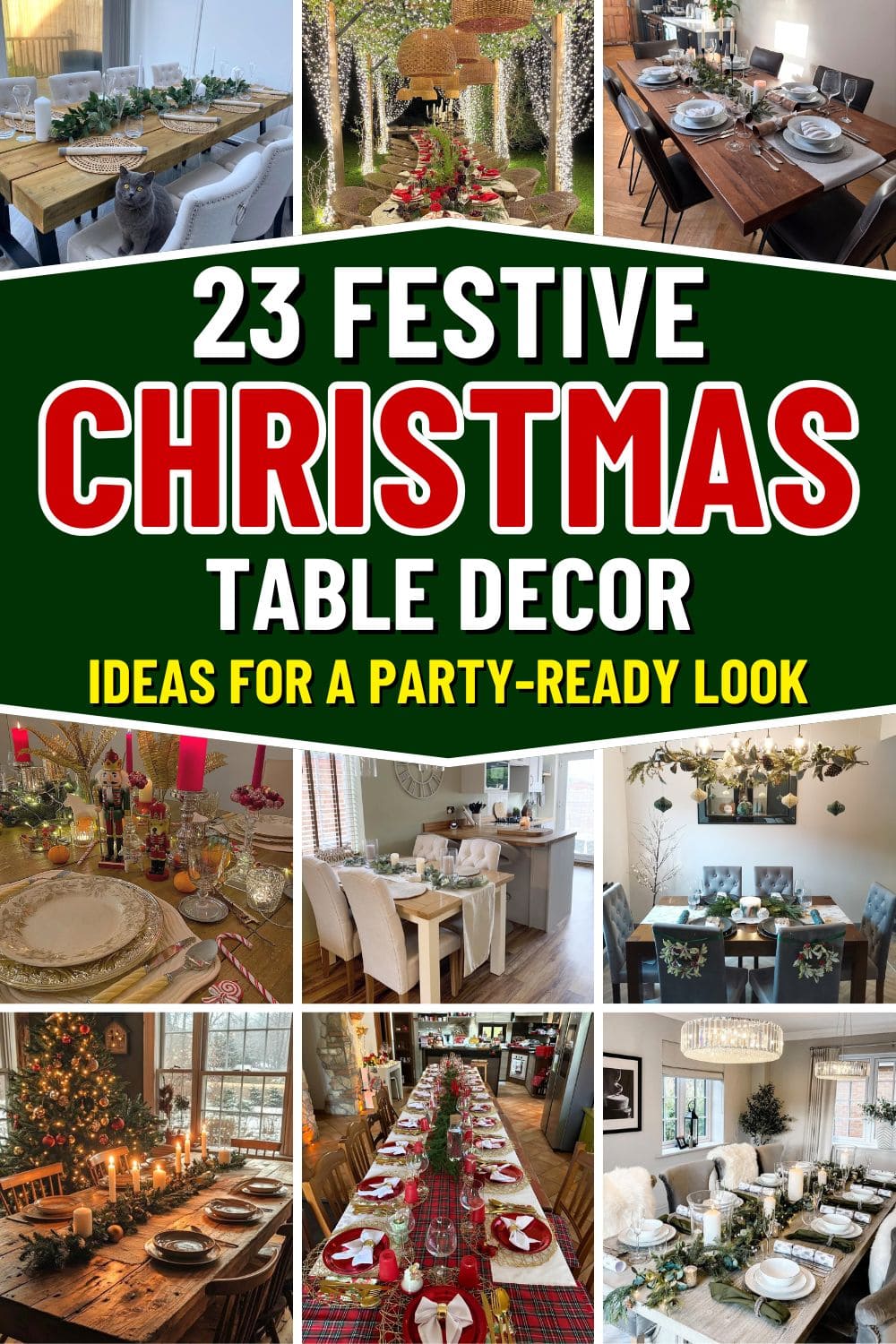 23 Festive Christmas Table Decorations for a Party-Ready Look