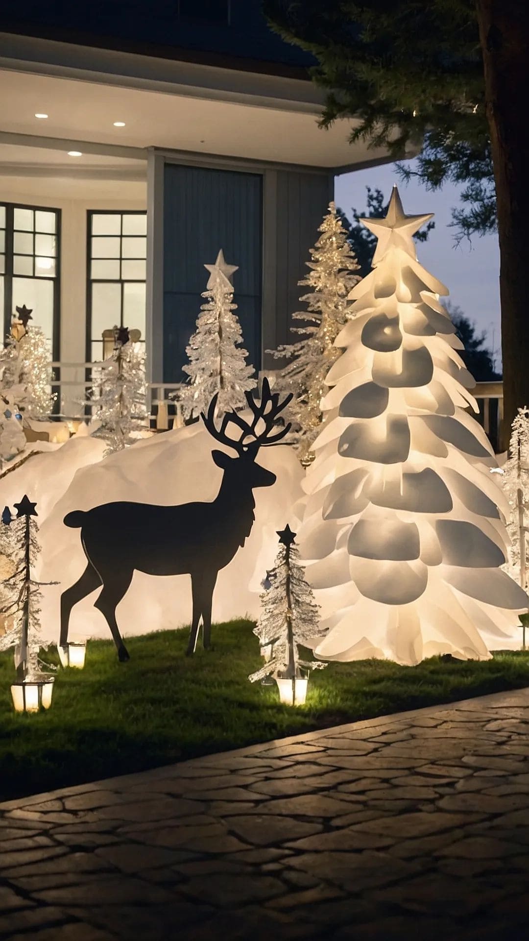 Glowing Winter Forest Scene