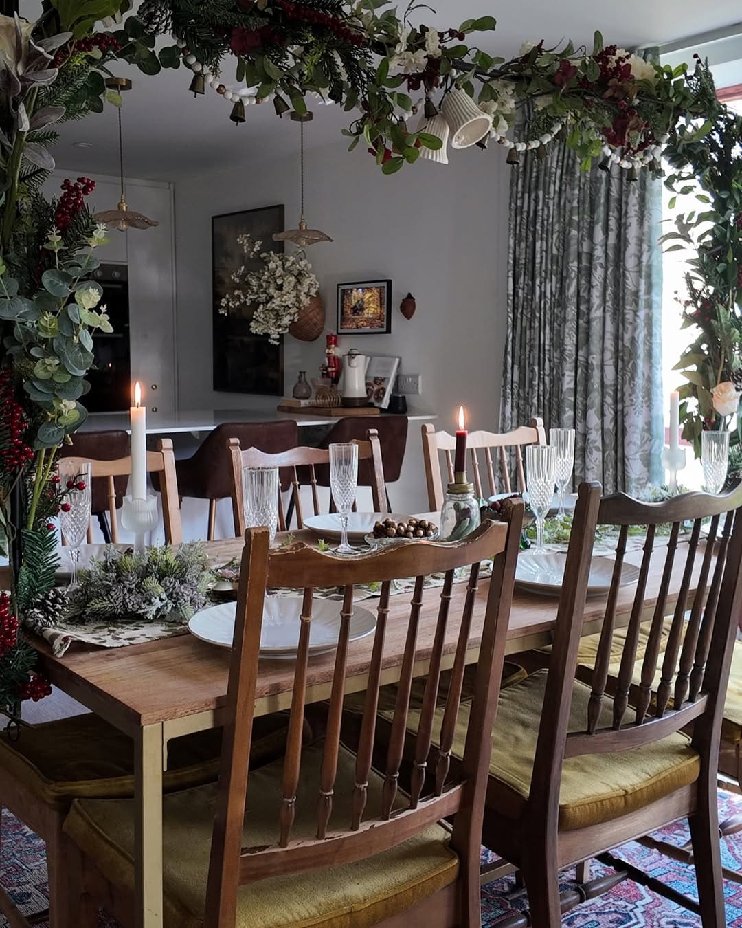 Greenery Garland Christmas Table