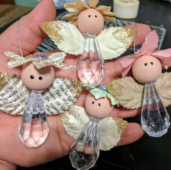 Handmade Crystal Angel Ornaments