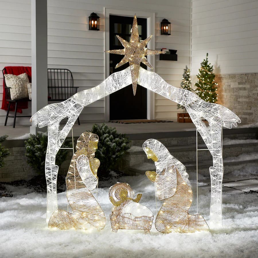 Illuminated Nativity Scene Display