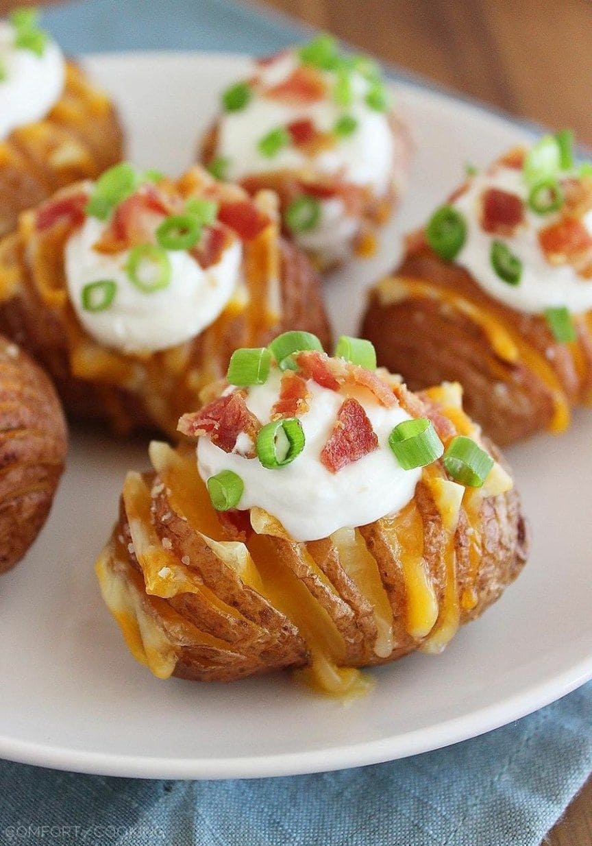 Loaded Hasselback Potato Bites