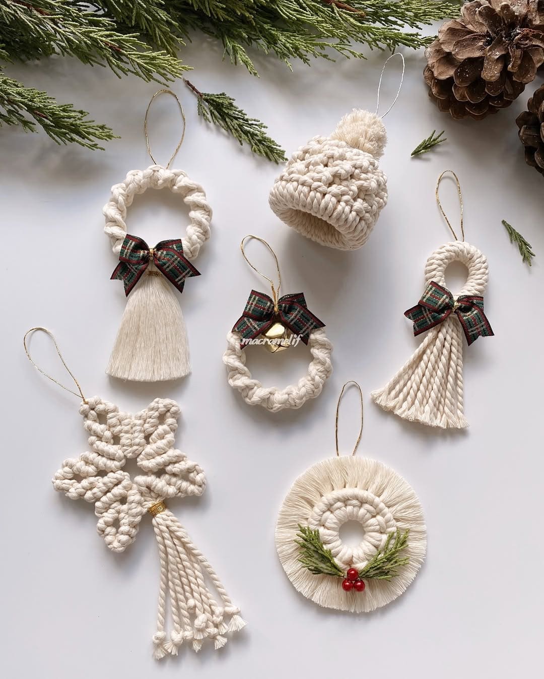 Macrame Christmas Ornaments