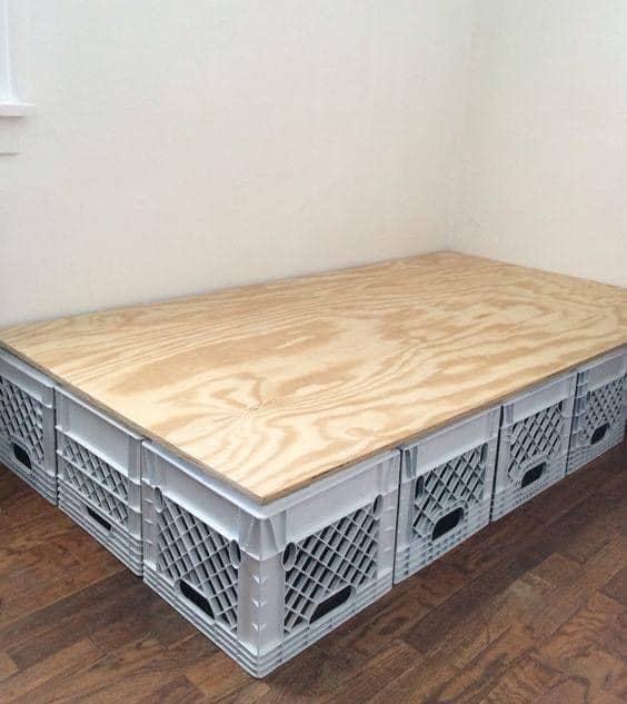 Milk Crate Platform Bed