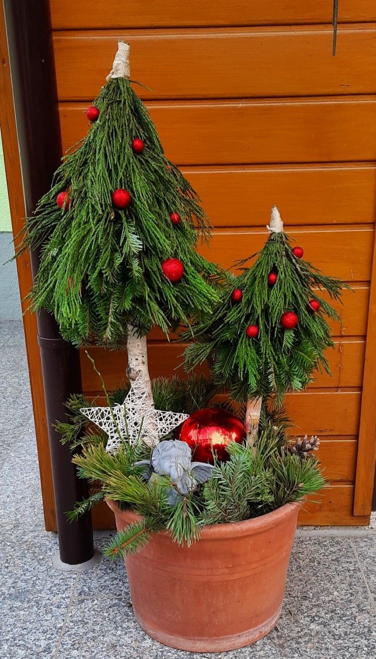 How to Craft a Festive Mini Evergreen Tree Planter