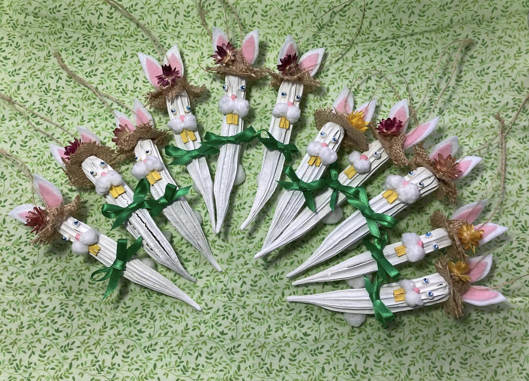 Okra Bunny Ornaments