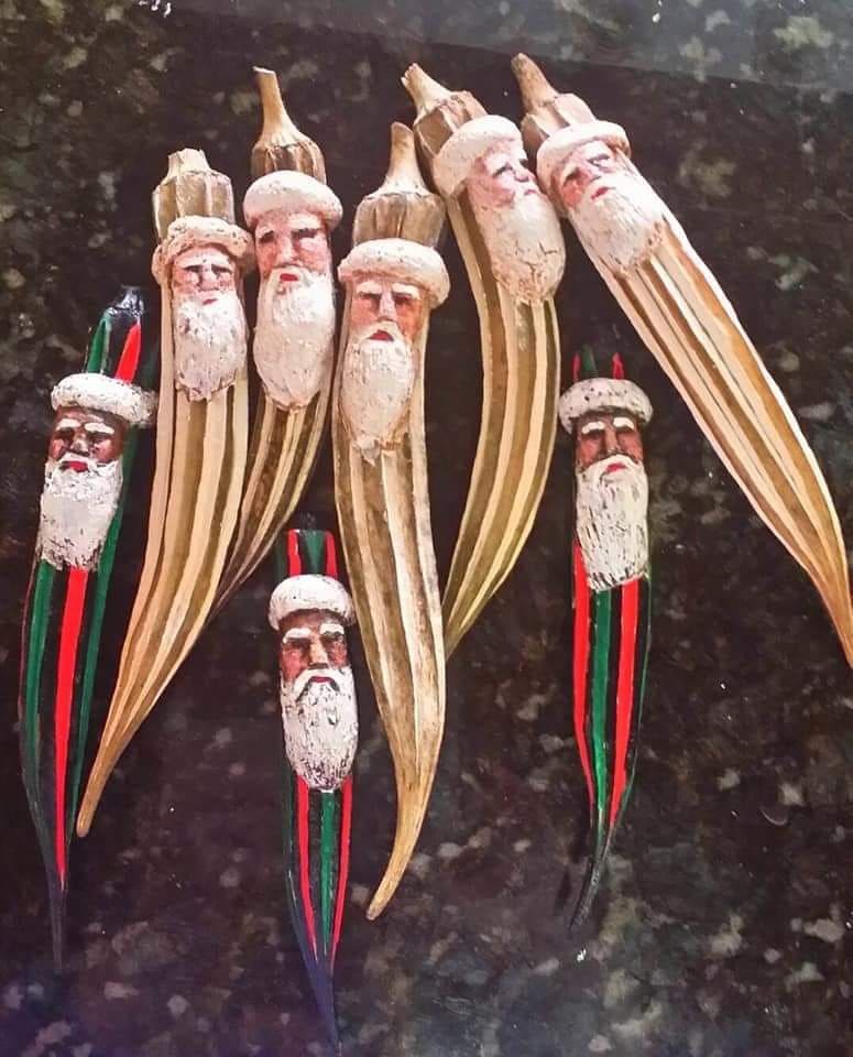 Okra Santa Decorations