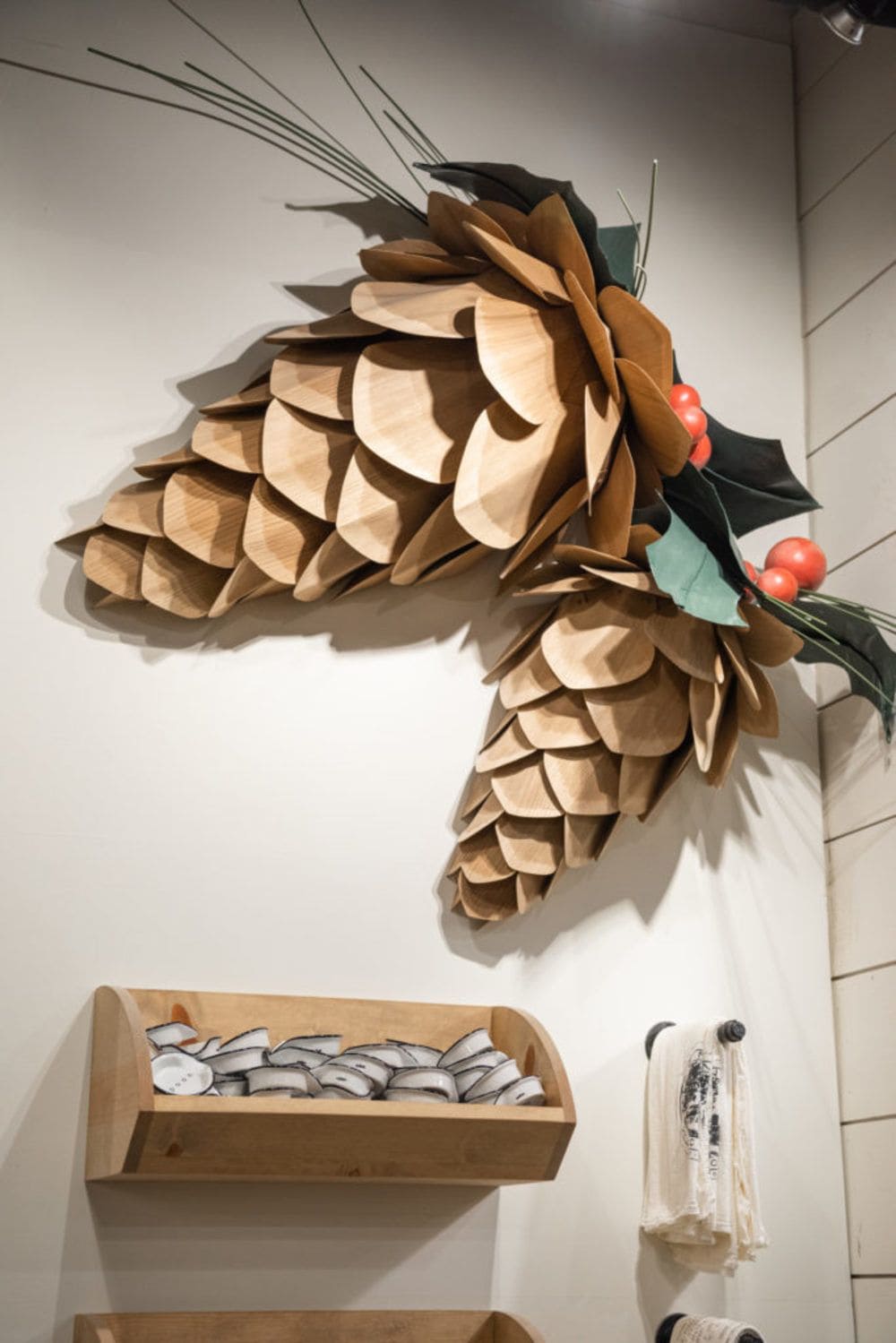 How to Craft a Giant Pinecone Wall Display for the Holidays