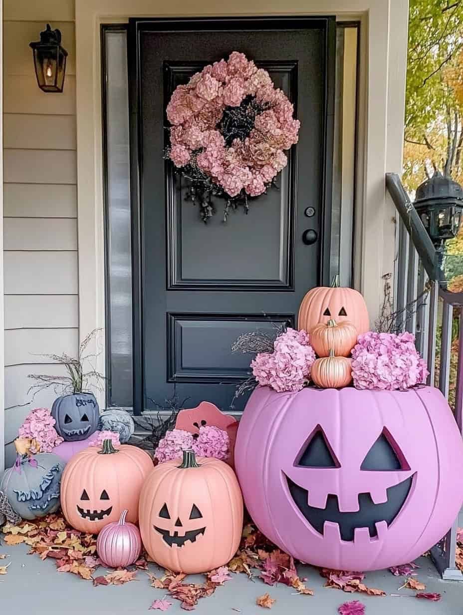 Pastel Pumpkin Porch Delight