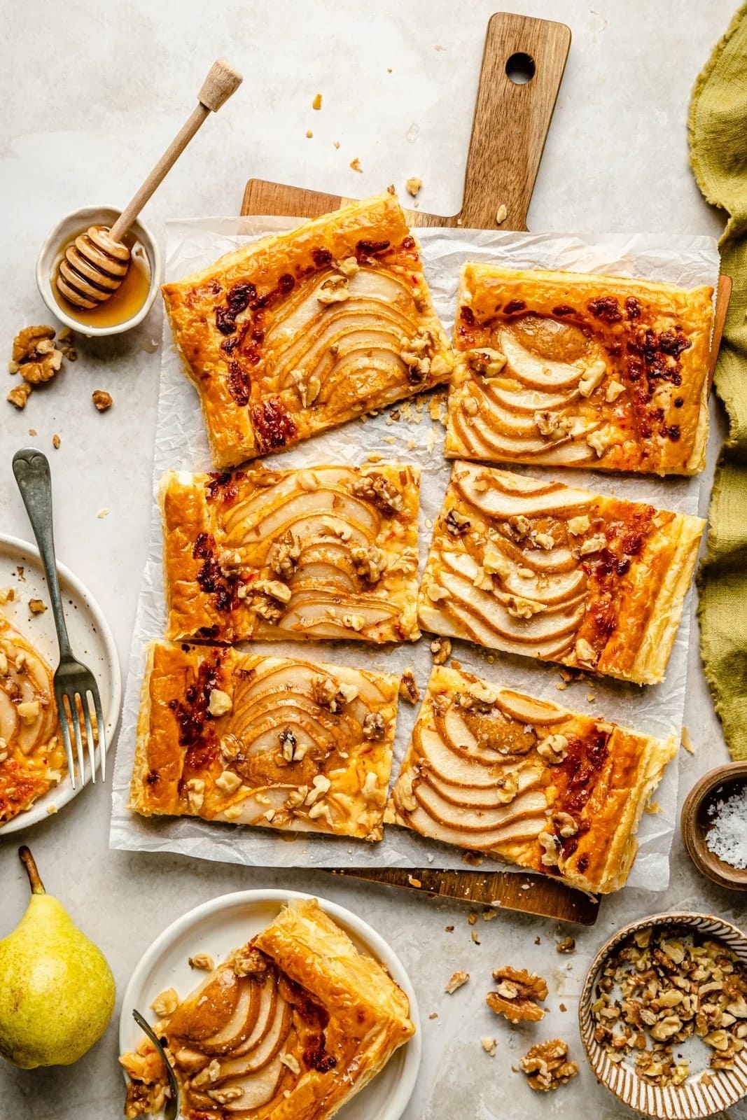 Pear and Brie Puff Pastry Tart