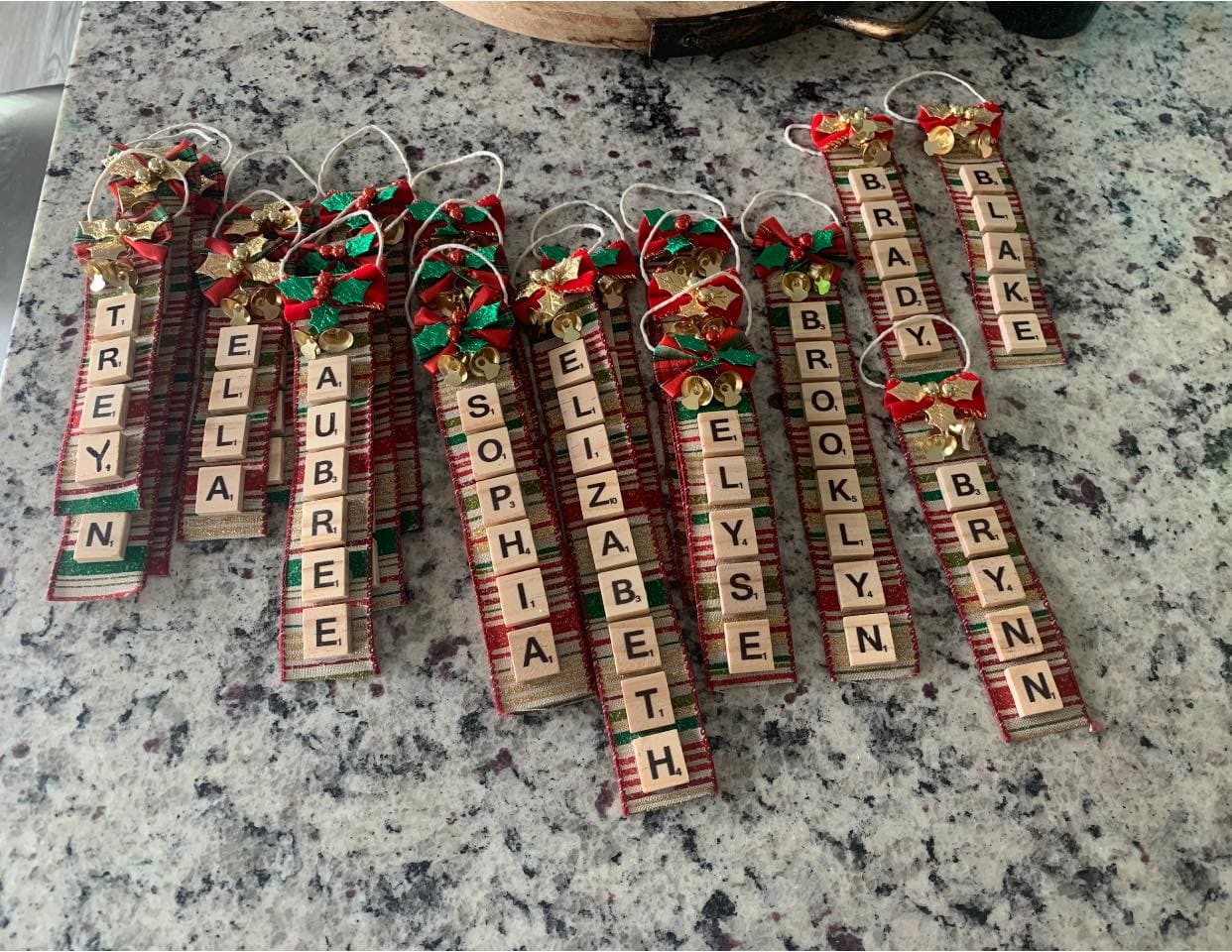 Personalized Scrabble Tile Ornaments