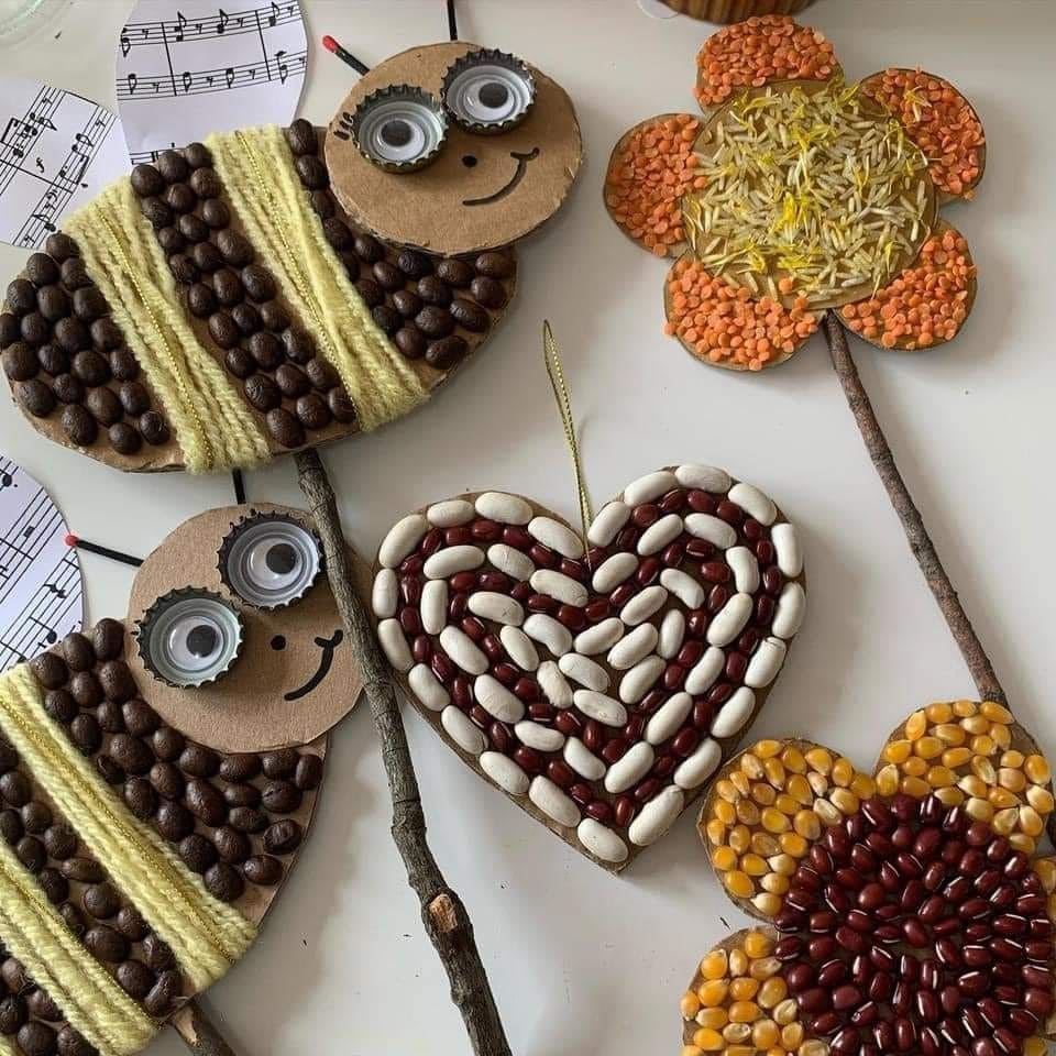 Playful Bean Art Characters